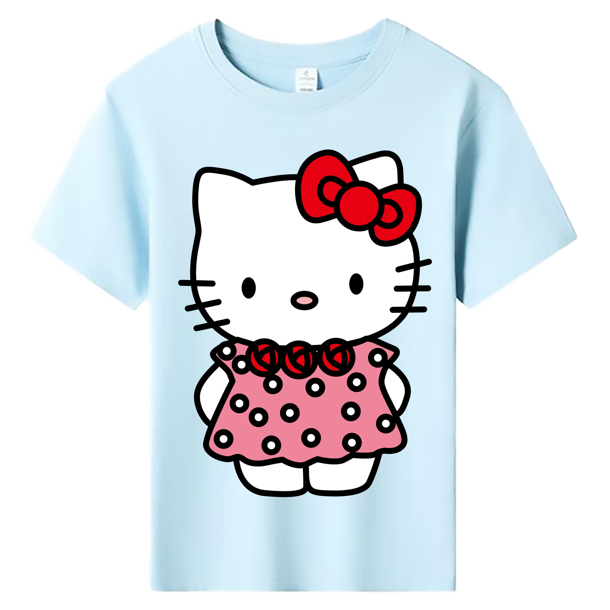（画像用） Hello Kitty ハローキティ 綿100％キッズTシャツ（フロントプリント）